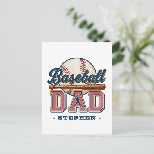Carte Postale Baseball Papa - Classique (Debout devant)