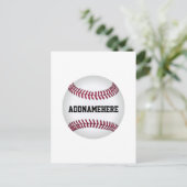 Carte Postale Baseball personnalisé (Debout devant)
