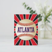 CARTE POSTALE BASEBALL RETRO ATLANTA (Debout devant)