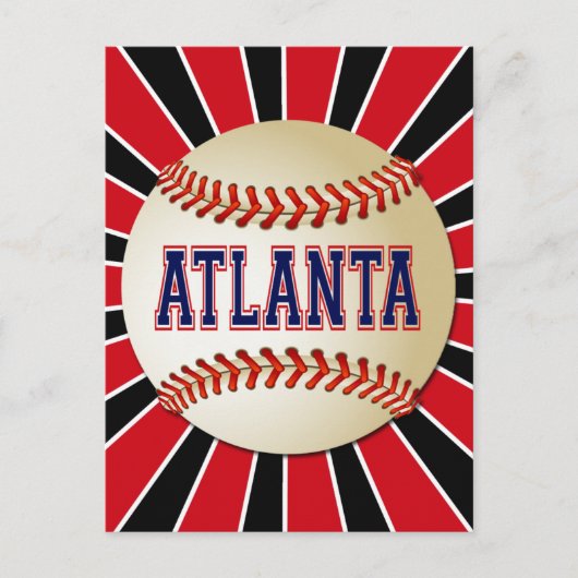 CARTE POSTALE BASEBALL RETRO ATLANTA (Devant)