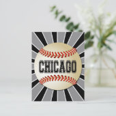 CARTE POSTALE BASEBALL RETRO CHICAGO (Debout devant)