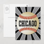 CARTE POSTALE BASEBALL RETRO CHICAGO (Devant / Derrière)