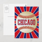 CARTE POSTALE BASEBALL RETRO CHICAGO (Devant / Derrière)
