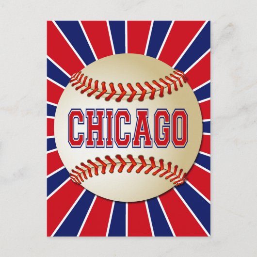 CARTE POSTALE BASEBALL RETRO CHICAGO (Devant)