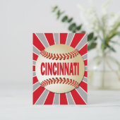 CARTE POSTALE BASEBALL RÉTRO CINCINNATI (Debout devant)