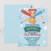 Carte Postale Baseball Rookie de l'année 1er anniversaire (Devant / Derrière)