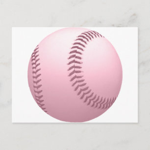 Carte Postale Baseball rose doux