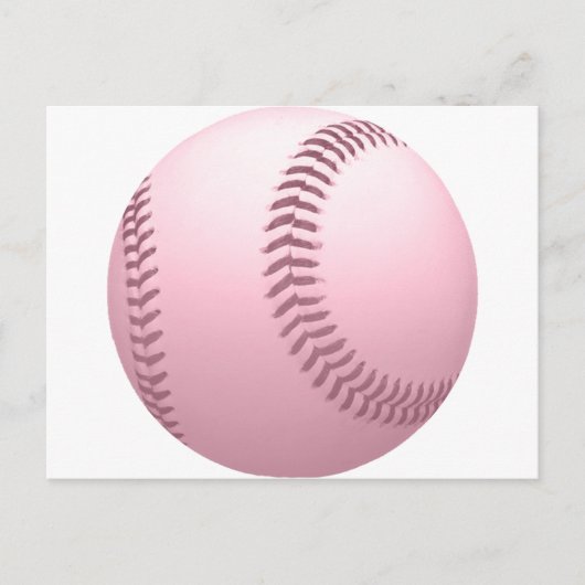 Carte Postale Baseball rose doux (Devant)