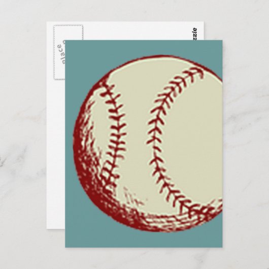 Carte Postale Baseball vintage (Devant / Derrière)