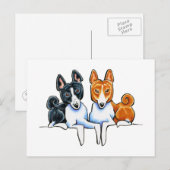 Carte Postale Basenji Buds (Devant / Derrière)