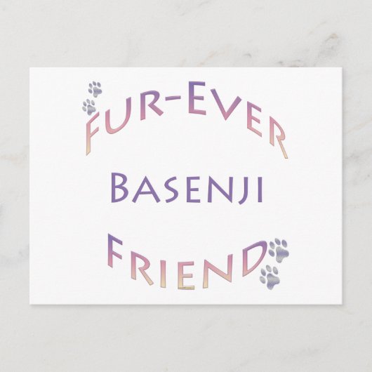 Carte Postale Basenji Furever (Devant)