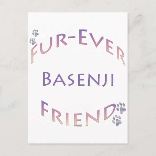 Carte Postale Basenji Furever (Devant)
