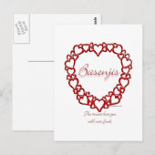 Carte Postale Basenji Véritable Amour (Devant / Derrière)