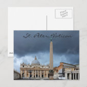 Carte Postale Basicila Saint-Pierre, ville sainte du Vatican (Devant / Derrière)