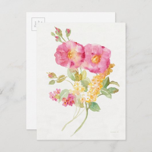 Carte Postale Basière blanche sur bleu (Devant / Derrière)