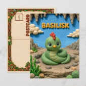 Carte Postale Basilic Bébé Mignon, Mythique (Devant / Derrière)