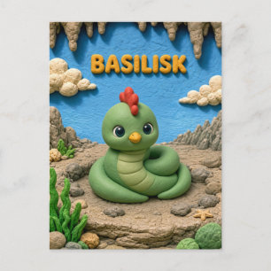 Carte Postale Basilic Bébé Mignon, Mythique