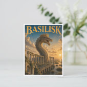 Carte Postale Basilic, Monstre de Fantasy Gothique (Debout devant)