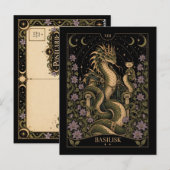Carte Postale Basilic, Starlit Tarot Art (Devant / Derrière)