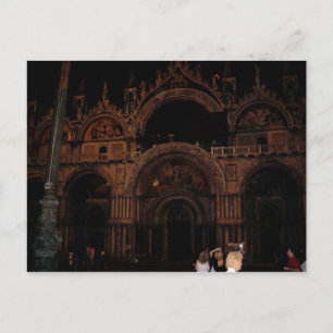 Carte Postale Basilique, Carré Saint-Marc, Venise de nuit