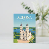Carte Postale Basilique d'Aglona Lettonie (Debout devant)
