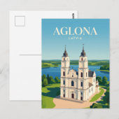 Carte Postale Basilique d'Aglona Lettonie (Devant / Derrière)