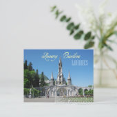 Carte Postale Basilique du Rosaire, Lourdes, France (Debout devant)