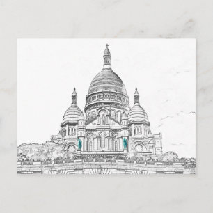 Carte Postale Basilique du Sacré-Cœur sur la colline de Montmart
