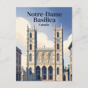 Carte Postale Basilique Notre-Dame de Montréal Canada