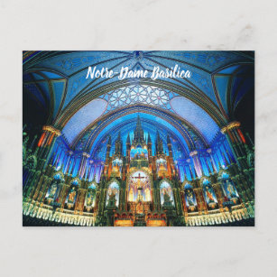 Carte Postale Basilique Notre-Dame Montréal Canada