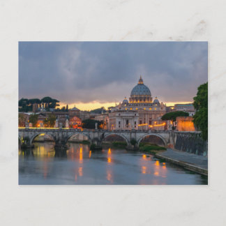 Carte Postale Basilique Rome Italie de St Peter de pont de