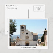 Carte Postale Basilique Saint François, San Francesco Assisi Ita (Devant / Derrière)