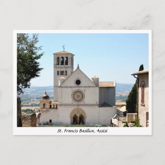 Carte Postale Basilique Saint François, San Francesco Assisi Ita (Devant)