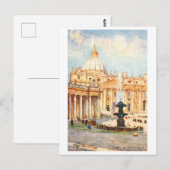 Carte Postale Basilique Saint-Pierre de Vatican antique (Devant / Derrière)