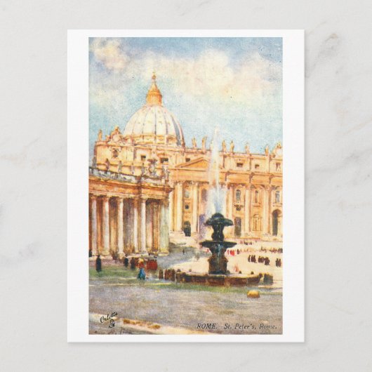Carte Postale Basilique Saint-Pierre de Vatican antique (Devant)