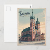 Carte Postale Basilique Sainte-Marie de Cracovie (Devant / Derrière)