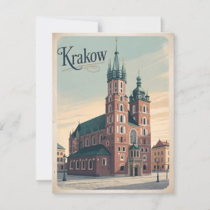 Carte Postale Basilique Sainte-Marie de Cracovie