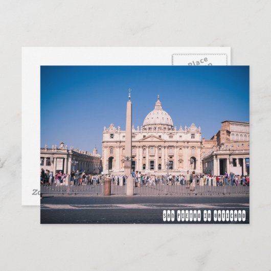Carte Postale Basilique San Pietro dans le Vatican (Devant / Derrière)