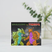 Carte postale Basiliscuss v.s Slugera (Debout devant)