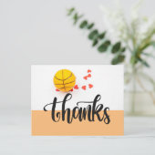 Carte Postale Basket-ball avec mot MERCI (Debout devant)