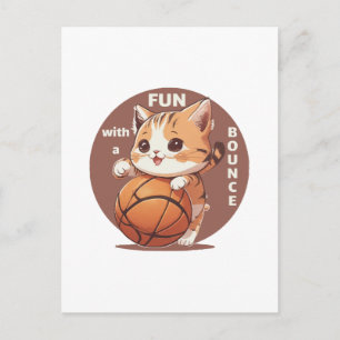 Carte Postale basket-ball chat