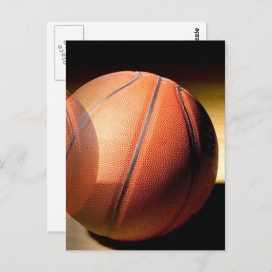 Carte Postale Basket-ball dans les ombres Closeup Vertical Post  (Devant / Derrière)