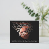 Carte Postale Basket-ball de devis motivationnel (Debout devant)