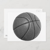 Carte Postale Basket-ball en niveaux de gris (Devant / Derrière)