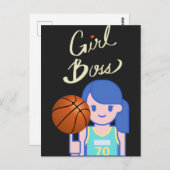 Carte Postale Basket-ball féminin (Devant / Derrière)