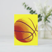 Carte Postale Basket-ball Jaune Orange (Debout devant)