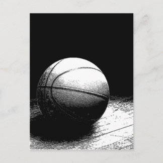 Carte Postale Basket-ball noir blanc