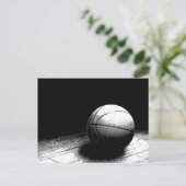 Carte Postale Basket-ball noir blanc (Debout devant)