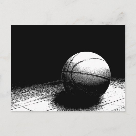 Carte Postale Basket-ball noir blanc (Devant)
