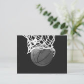 Carte Postale Basket-ball noir et blanc (Debout devant)